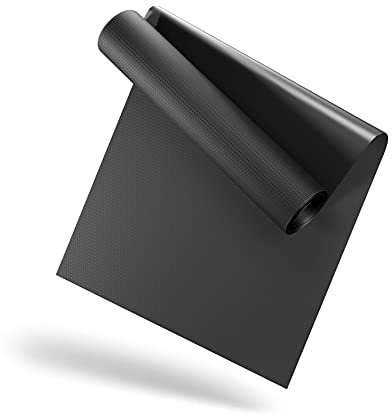 LILENO SPORTS Bodenschutzmatte [70x130 cm] Schwarz - Laufband Matte 1 mm Dicke - Fitness Unterlegmatte für Crosstrainer, Rollentrainer und andere Fitnessgeräte - auch als Yoga Matte