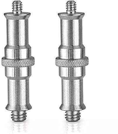 Teensery 2 Stück Standard 1/4 Zoll auf 3/8 Zoll männlich Konverter Gewinde Schraube Adapter Stativ Adapter Zapfen Bolzen für Lichtständer, Blitzhalter, Kugelkopf