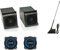 Generico Kit AUTORADIO Panda 750 1000 Prodotte dal 1986-2003 2 Casse Nere E Antenna Radio Stereo KT60011N - PK-100 - ANT-400