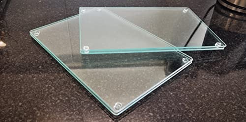 Deenz 20X30Cm Glass Worktop Saver Kitchen Chopping Cutting Utensil Board Clear Tempered Glass 4Mm (4)