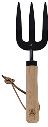 LAGUIOLE - LAGUIOLE, 40269054, Fourche à fleurs, Jardinage, Terrasse, Multifonction, Creuser, Déplacer, Outil, Lame en Acier, Noir, Manche en Bois de Frêne Naturel