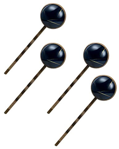 Pinces à cheveux tendance bleu marine - Faite à la main - Jolies barrettes à cheveux en métal - Accessoires pour cheveux