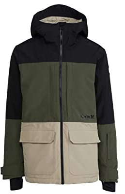 thread collective inc. Herren Rutland Snowboard Jacket Jacke, Schwarz/Cargo Khaki/Khaki, XL