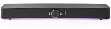 Nedis Gaming-Lautsprecher | Lautsprecherkanäle: 2.0 | Stromversorgung über USB | 3.5 mm Stecker | 30 W | LED | Lautstärke-Regler | Anschlüsse – Ausgang: 1x 3.5 mm