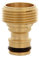 Amig - Adaptador Macho para Unión de Grifo con Manguera - 3/4 - Conexión Rápida y Fácil para Mangueras de Agua - Unión Mediante Rosca - Latón - Mate