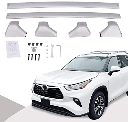 Premium Einparkhilfe Auto-Dachgepäckträger für Toyota Highlander XLE Limited Platinum 2020–2021. Dachträger aus Aluminiumlegierung mit Querstreben