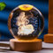 3D lasergravierte Kristallkugel 80 mm Sternzeichen-Kristallkugel mit Massivholzständer Geschenkbox Dekorative Wohnaccessoires Kreative Geschenke (Jungfrau)