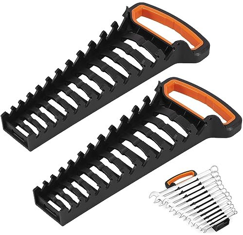 2 Supporto Per Chiave a Cricchetto Organizzatore,set chiavi inglesi,Staffa Della Chiave Inglese Organizer Porta,per chiavi inglesi per la memorizzazione di metrica da 8 mm a 19 mm