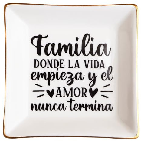 SOFIA FERRER Vaciabolsillos Recibidor, Bandejas Decorativas De Cerámica, Vaciabolsillos Personalizado, Regalo Mama, Hermana, Abuela, Hija, Esposa, Bandeja Posa Llaves, Ideas De Regalo Navidad