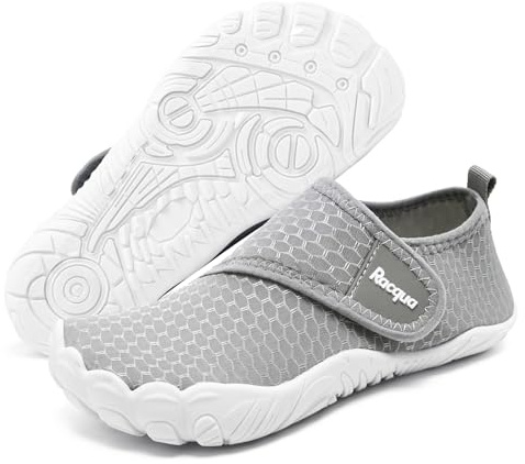 Racqua Kids Water Shoes for Boys Girls Swimming Aqua Shoes Grey 2.5