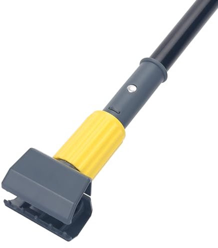 KeFanta Metal Mop Handle Commercial Heavy Duty,58” Industrial Mop Stick with Jaw Clamp, Wet Gripper Mop Head Replacement Holder for Floor Cleaning
