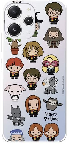 Schutzhülle kompatibel mit Xiaomi Redmi 12, offizielle Harry Potter-Figuren, Symbole zum Schutz Ihres Handys. Transparente Silikonhülle, flexibel, mit offizieller Harry Potter-Lizenz
