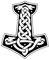 Generic Viking Thor's Hammer - Allwetter-Aufkleber, Vinyl-Aufkleber, Auto, Laptop, LKW, Werkzeugkasten, Fenster, Tumbler, Boot, Anhänger usw (Schwarz, 5x6), AMZUCDDE001