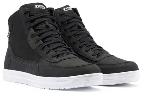 TCX - MOOD 2 GORE-TEX, Wasserdichte Motorradschuhe, Mann, Schwarz/Weiß/Grün, 41