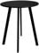 Fokebel Outdoor Beistelltisch, Wetterbeständiger Patio Kleiner Beistelltisch Outdoor Indoor Runder Metall Stahl Kleiner, Wasserfester Endtisch für Garten Balkon Hof (Schwarz)