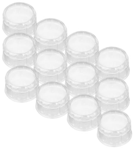 Luxshiny Shaker Bottle Replacement Lid: 12pcs Cocktail Shaker Lids Universal Reusable Cup Cover Anti-Splash for Home Milk Tea Shops and Beverage Stores