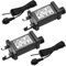 Gulfmew 2 Pcs Power Supply Replacement for Christmas Light with Plug Power Adaptor with Timer Memory 8 Modes and 2 Pcs 9.8 Ft Extension Cable Outdoor for String Light Decoration (Single Head, 24v6w)