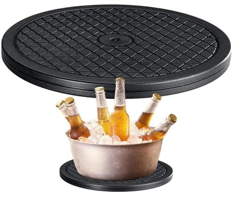 Evember Platos Giratorios para Cocina, Expositor Giratorio - Soporte Giratorio Resistente para Mesa giratoria Bonsai - Soporte Giratorio para Manualidades de Plantas, Plataforma giratoria con Base