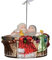 Christbaumschmuck Weihnachtsmann & Frau in Whirlpool Glas 6,8cm - Figur zum Aufhängen - mundgeblasen - Weihnachtsbaum Anhänger für Weihnachten - Christbaumanhänger & Weihnachtsbaumschmuck - Hot Tub