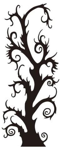 SUPERDANT Weird Tree Wall Stickers Halloween Vinyl Wall Decal Branch Peel and Stick Wall Decor DIY Vinyl Art Wall Decora for Home Bedroom Living Room Coffee Bar Wall Decor Halloween Wall Decor
