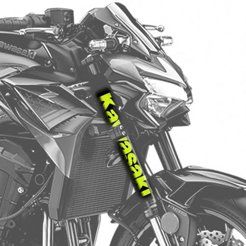 Set mit Stickern für Frontbügel, Logo-Design, kompatibel mit Kawasaki Z900/Z900E (Candy Yellow Green)