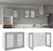 Somanki Hängeschrank, Kitchen Wall Cabinet, Küchenschrank, Küchenhängeschränke, Wandschrank Küche, Glas Grau Sonoma 80x31x60 cm Holzwerkstoff