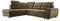 Stylvolles Freistehendes Ecksofa LOTTA In SALVADOR Stoff, Ideal Für Familien, Mit Praktischem Bettkasten Und Hochwertiger Verarbeitung, 258x212cm, Anordnung der Möbel Linksseitig, Farbe: GRÜN