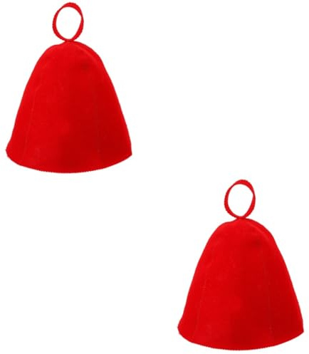 GOOHOCHY 2pcs Breathable Felt Sauna Hat for Men Women Household Bathroom Shower Hat Reusable Sauna Cap for Women