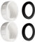 Lyeteung 2 Piezas G1-1/2 Conector de Manguera de Rosca Hembra Redondo, PVC Tapa Ciega Tubería, Rosca Hembra PVC Tapa de Válvula de Drenaje, con Junta de Goma, para Extremos Tuberías, Blanco
