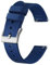 BISONSTRAP Nylon Armband für Herren, Zweiteilige Militär Uhrenarmband, Schnellverschluss, Gebürstete Schnalle, 19mm, Blau (Silberne Schnalle)
