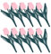 Gralara Pack de 10 Bordures en Tulipe pour Délimitation de Jardin et Allée, Fleur Rose