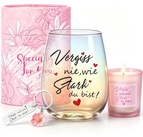 Beste Freundin Geschenke für Frauen Weingläser mit Gravur Mutmacher Gute Besserung Geschenke für Freundin Weihnachtsgeschenke Geburtstagsgeschenk für Frauen,Mama,Freund,Schwester,Kollegin Gin Gläser