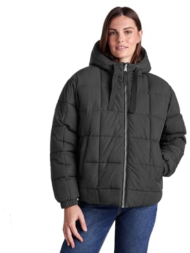 TOG24 Else Womens Zip Sherpa Coat, Winter Relaxed Boxy Water-Repellent | Jacket, Padded, DWR coating, Hood, Pockets, Ribbed cuffs, Adjustable drawcord, Elasticated