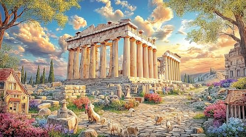 Roman-Kolosseum-at-Sunset Puzzle für Erwachsene 1000 Teile Extrem Schwer Herausfordernd Bildungsspiel-Entspannung Spaßiges Geschenk & Hausaktivität 38x26/1000 Teile