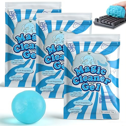 Car Cleaning Gel for Interior, Dust Cleaning Gel of Eco-Friendly, Soft Dust Remover for Keyboards Air Vents Dashboard Electronics and Home Office Devices