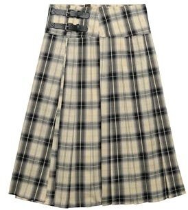 Superdry Damen Karierter Plissee-Midirock