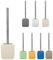 KW Cube Ceramic Toilet Brush and Holder (Cream)