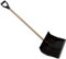 Schneeschaufel Schneeschieber Eckig Holzstiel Schwarz 45cm x35cm Kante Aluprofil