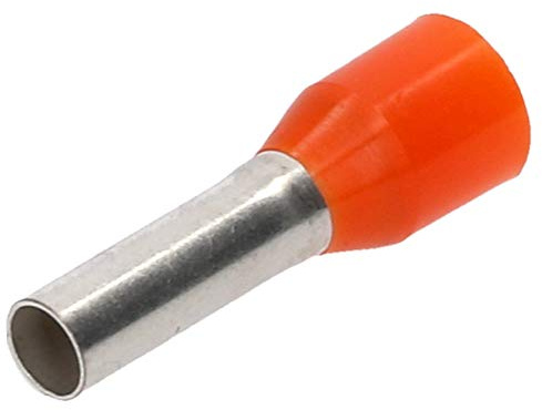 Cembre 100 Pezzi Manicotti Terminali Isolati 4 mmq, Lunghezza 10 mm | Puntalini in rame stagnato PKE410, certificazione UL, per cablaggi elettrici sicuri e connessioni industriali di alta qualità