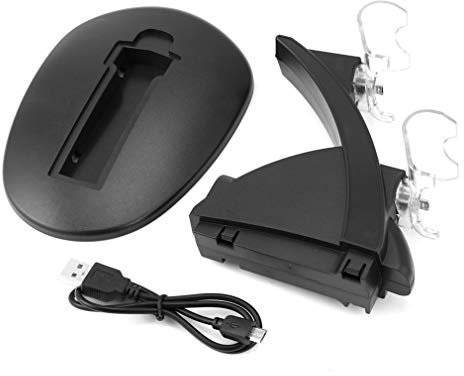 LED Dual USB Charger Docking Station for Playstation of PS4 Gamepad Joystick