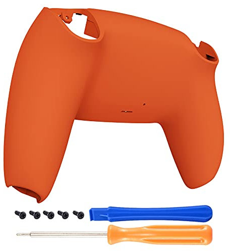eXtremeRate Rückseite Abdeckung Kompatibel mit ps5 Controller, Hülle Case Gehäuse Ersatz Schale Abdeckung für ps5 Controller Zubehör(Orange)