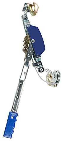 Aprilhp Cabrestante Manual de Trinquete Palanca, Polipasto de Tracción Manuales, Engranaje Doble de Doble Gancho, Cabrestante de Cable Manual para Mover Tocón de Árbol 1t/2t/3t