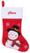 Geschenkegarten Weihnachtsstiefel aus rotem Filz Bestickt mit einem Vornamen - Weihnachtsdekoration (Schneemann)