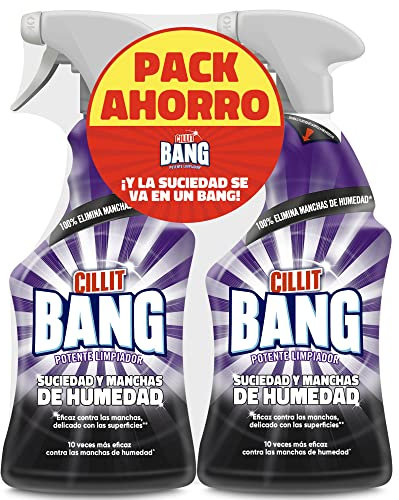 Cillit Bang - Spray Limpiador Suciedad y Manchas de Humedad, para baños y juntas negras - 2 x 750ml