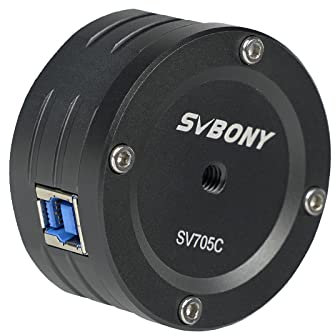 Svbony SV705C Camera Astronomiche Colori, con ST4 Autoguida USB 3.0 CMOS IMX585 8.3MP Fotocamere, Dual Gain HDR Alta Sensibilità NIR, Fotografia Planetaria EAA Imaging