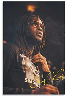 Enartly Leinwand Druck Poster Chief Keef Dekorative Leinwand Wandkunst Wohnzimmer Poster Schlafzimmer 60x90cm Kein Rahmen