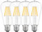 WEDNA E27 LED Vintage Glühbirne, 8W 4000K Neutralweiß LED Lampe, ST64 Edison Antike Birne, 1100lm, Transparent Glas, Nicht Dimmbar, Nostalgie und Retro Beleuchtung, 4er Pack