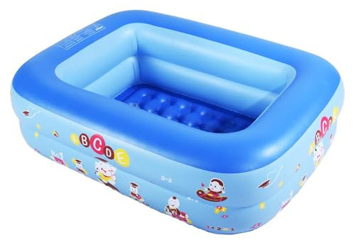 Inflatable Padding Pool, 115cm Kids Pool for Indoor or Outdoor, Summer Fun Kids Swimming Pool, Inflatable Bathtub with Inflatable Soft Floor, Ball Pit