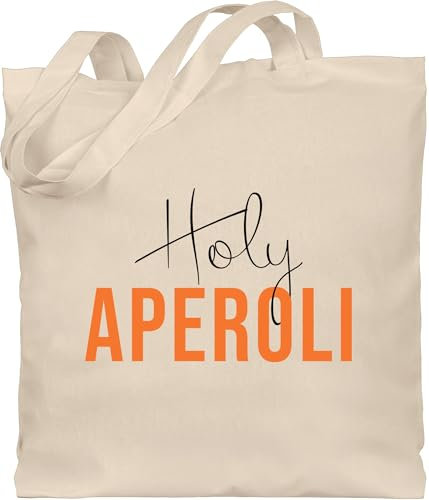 Shirtracer Baumwolltasche - Karneval & Fasching - Taschen - Holy Aperoli I Aperol Spritz Aperoly - Unisize - Naturweiß - jutebeutel alkohol kamellebeutel faschings tasche wurfbeutel karnevals beutel