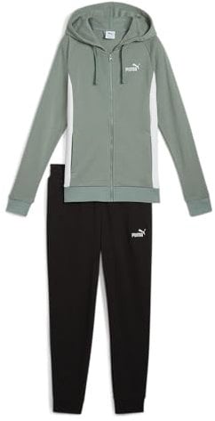 PUMA Hooded Sweat Suit TR cl, Abiti lavorati a maglia Donna, Green Moon,
